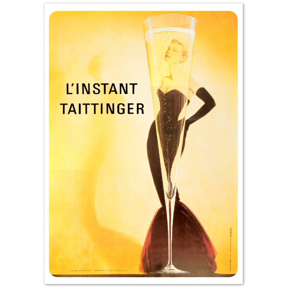 Taittinger Vintage Poster on Premium Matte Paper - Posterify