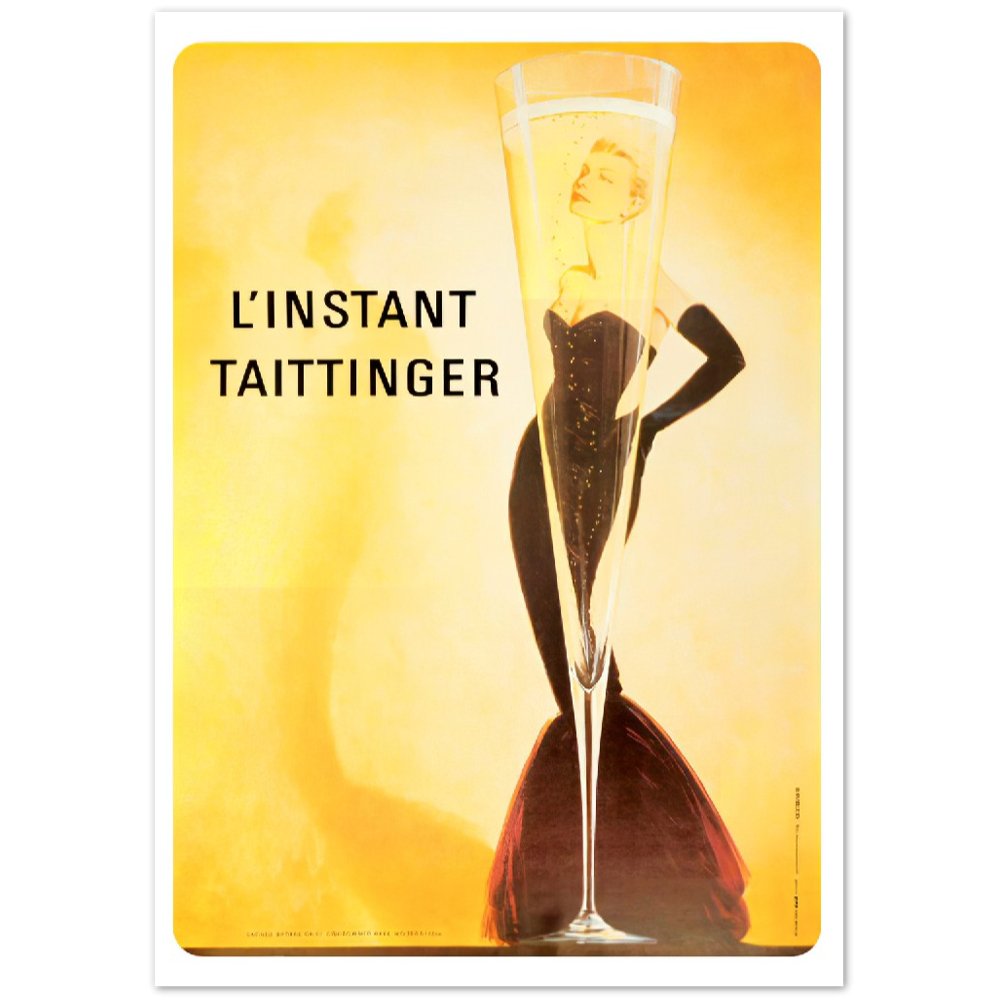 Taittinger Vintage Poster on Premium Matte Paper - Posterify