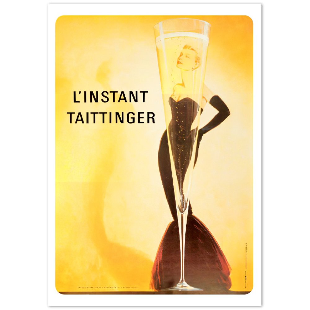 Taittinger Vintage Poster on Premium Matte Paper - Posterify