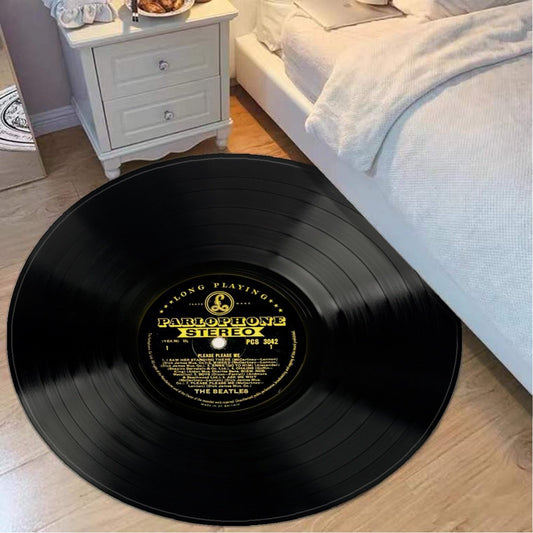 The Beatles Please Please Me Vinyl Record Round Mat - Posterify