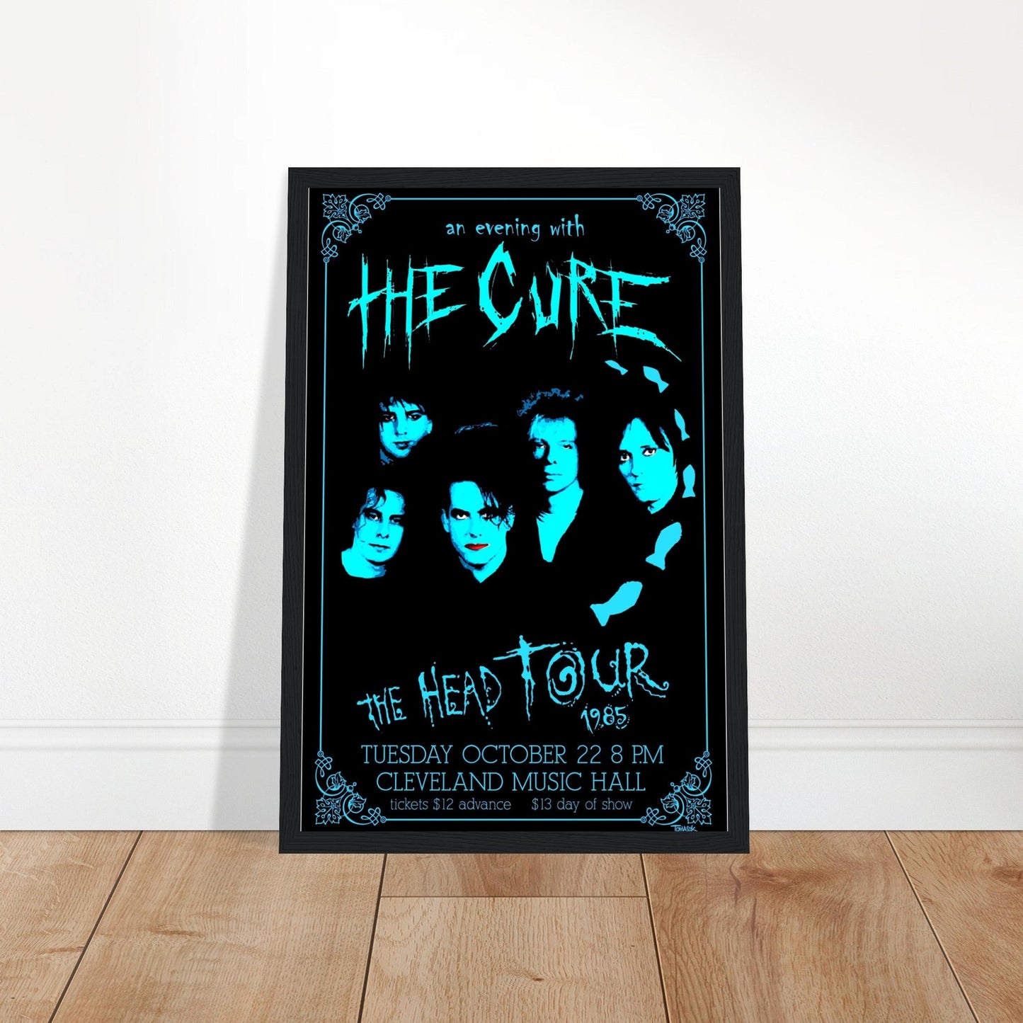 The Cure Vintage Poster Reprint on Premium Matte Paper - Posterify