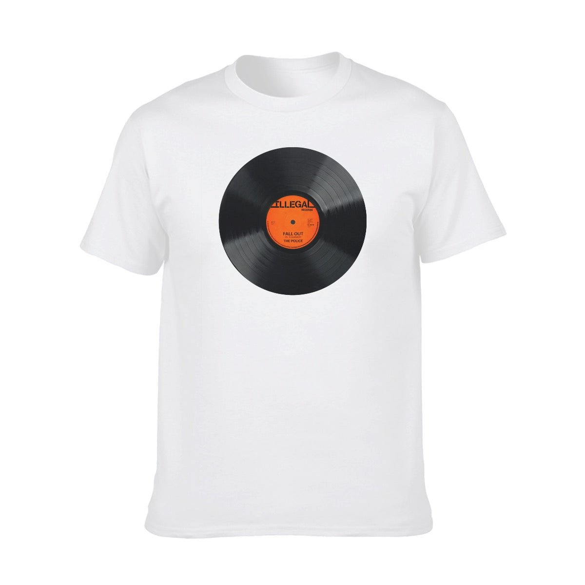 The Police, Fall Out, vinyl Record Men's O - neck Short Sleeve T - Shirt | 180GSM Cotton (DTF) - Posterify