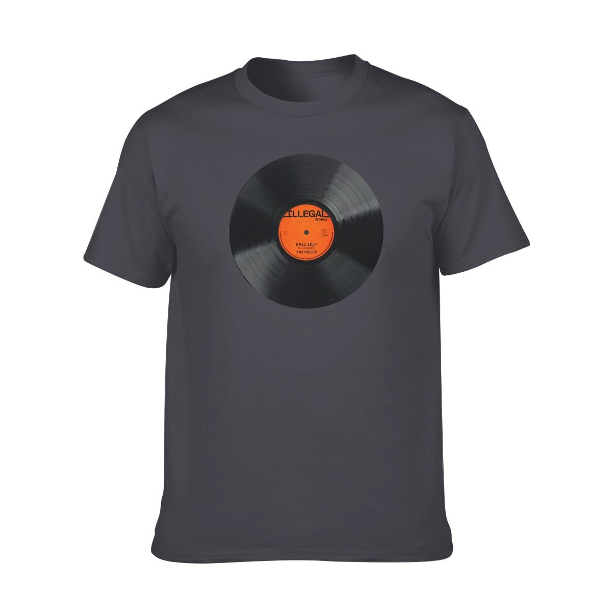 The Police, Fall Out, vinyl Record Men's O - neck Short Sleeve T - Shirt | 180GSM Cotton (DTF) - Posterify