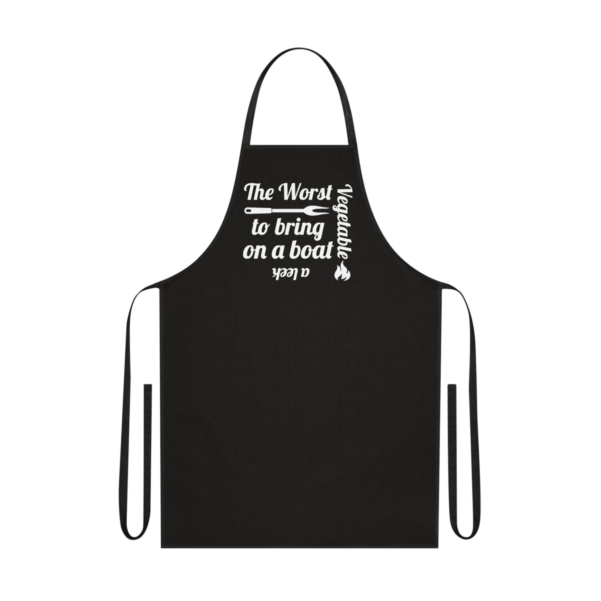 The worst vegetable to bring on a boat, a leek, Cotton Apron - Posterify