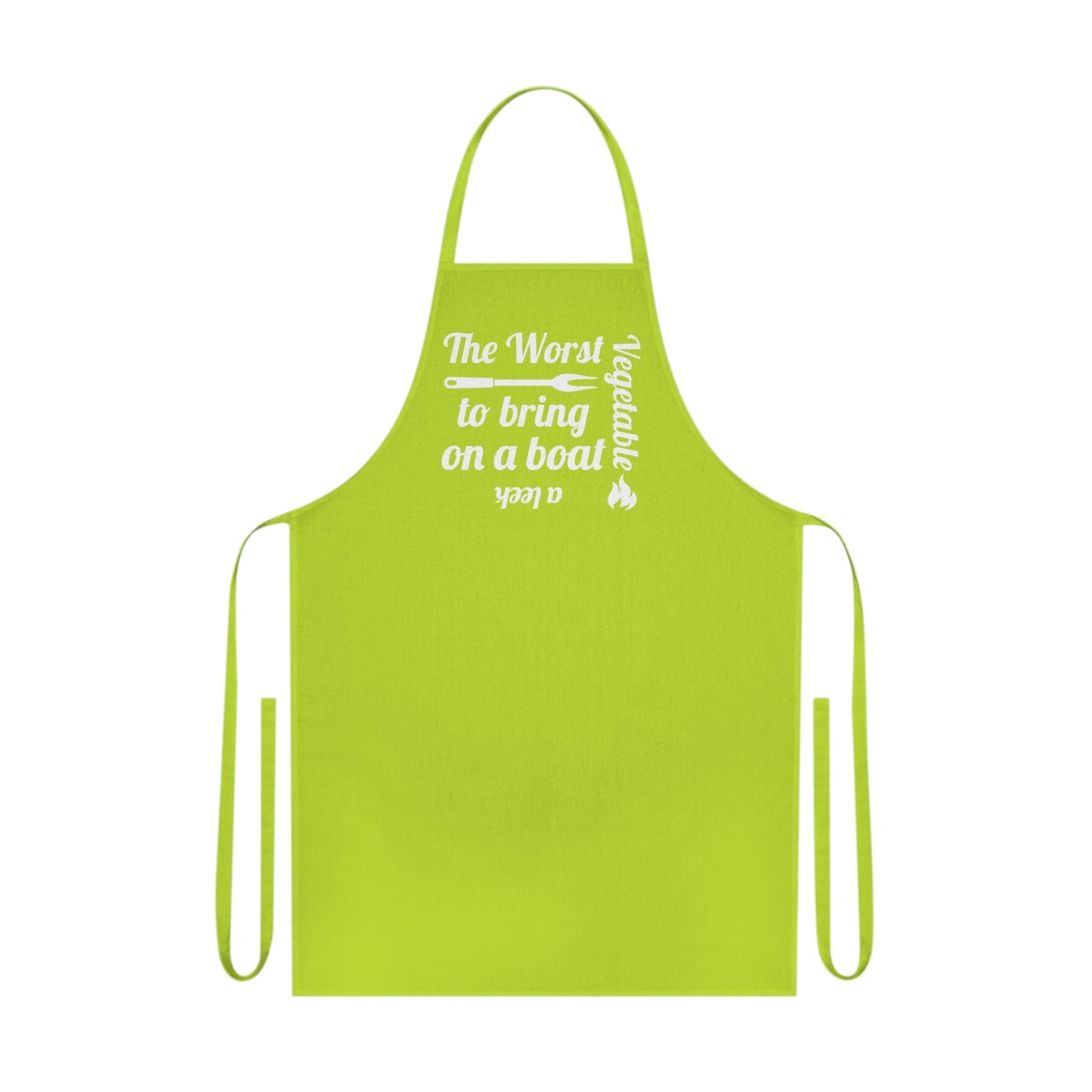 The worst vegetable to bring on a boat, a leek, Cotton Apron - Posterify