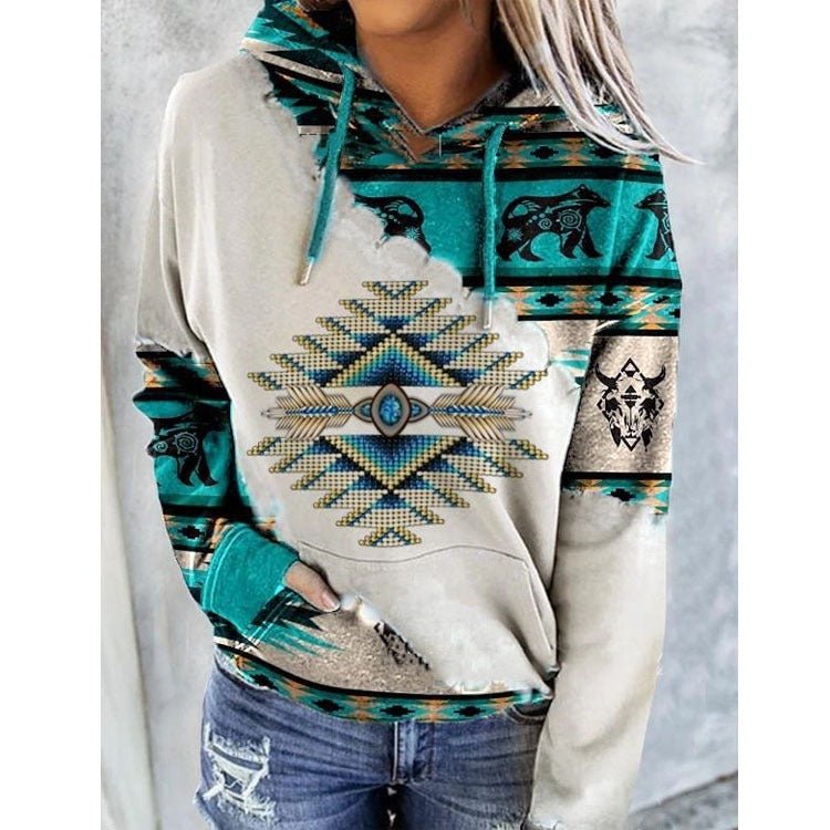 Top Autumn and Winter New Women's National Style Printed Sweater - Posterify