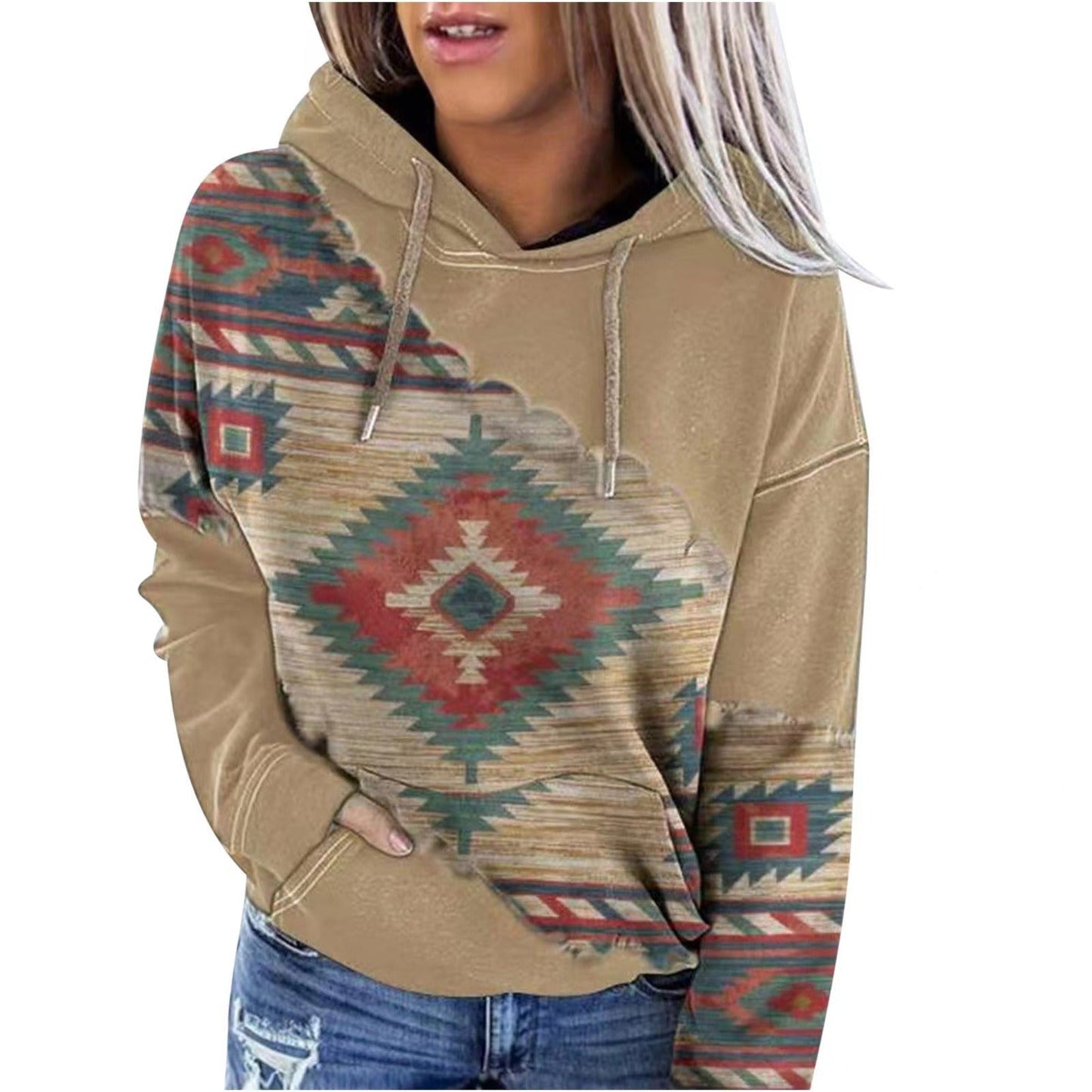 Top Autumn and Winter New Women's National Style Printed Sweater - Posterify