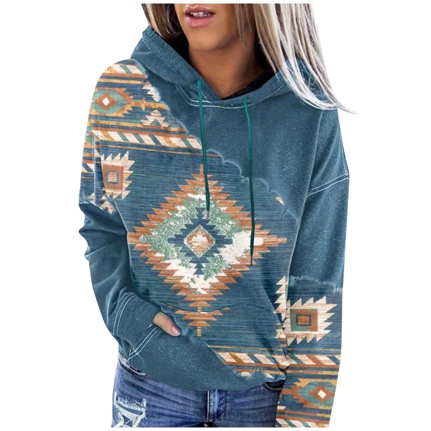 Top Autumn and Winter New Women's National Style Printed Sweater - Posterify