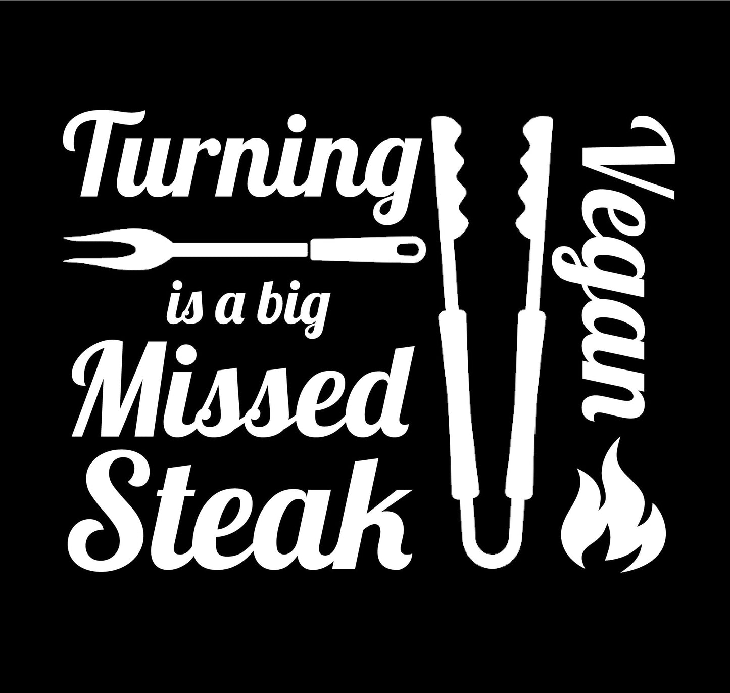 Turning Vegan is a big Missed Steak, Cotton Apron - Posterify