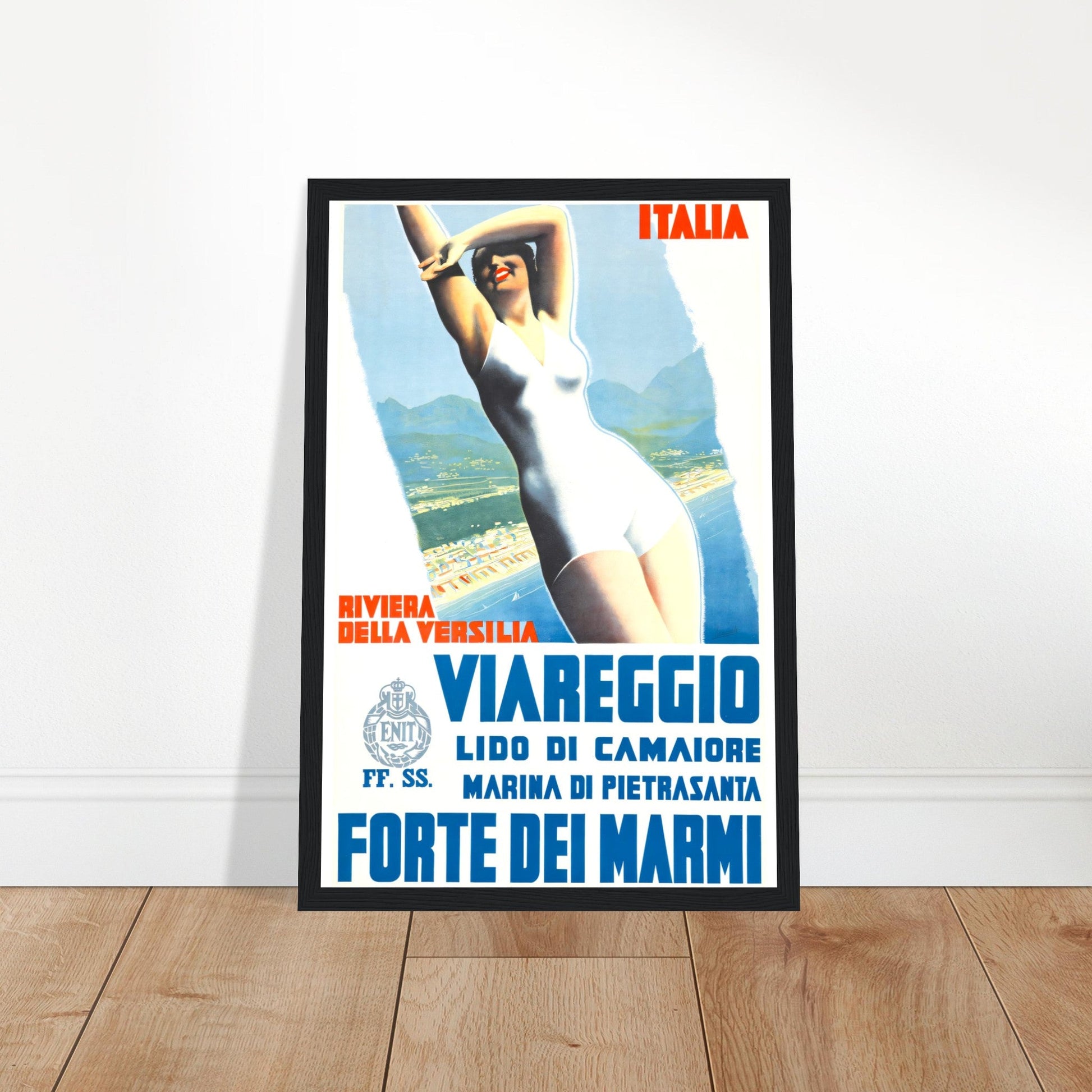 Viareggio Vintage Poster Reprint on Premium matte paper - Posterify