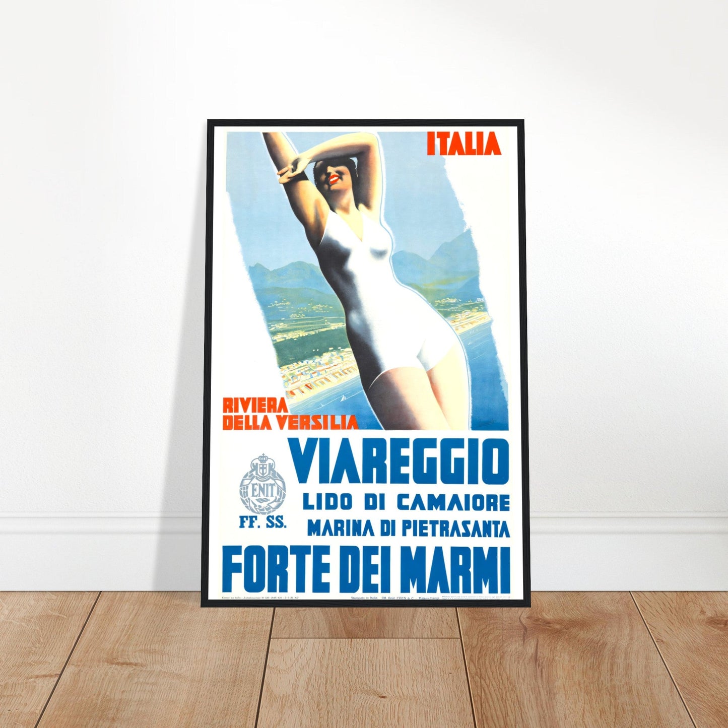 Viareggio Vintage Poster Reprint on Premium matte paper - Posterify