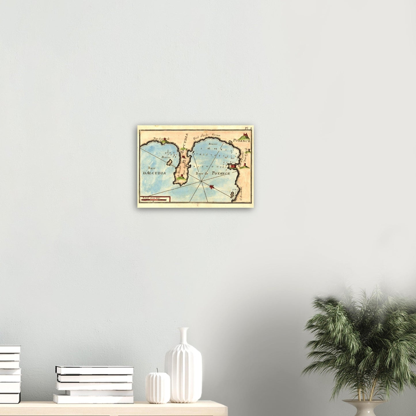 Vintage Alcudia Mallorca Map 1674 Reprint on Premium Matte Paper - Posterify