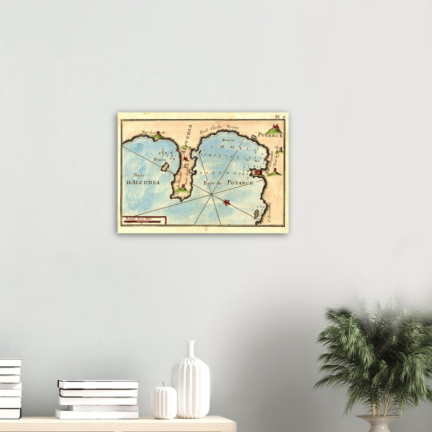 Vintage Alcudia Mallorca Map 1674 Reprint on Premium Matte Paper - Posterify