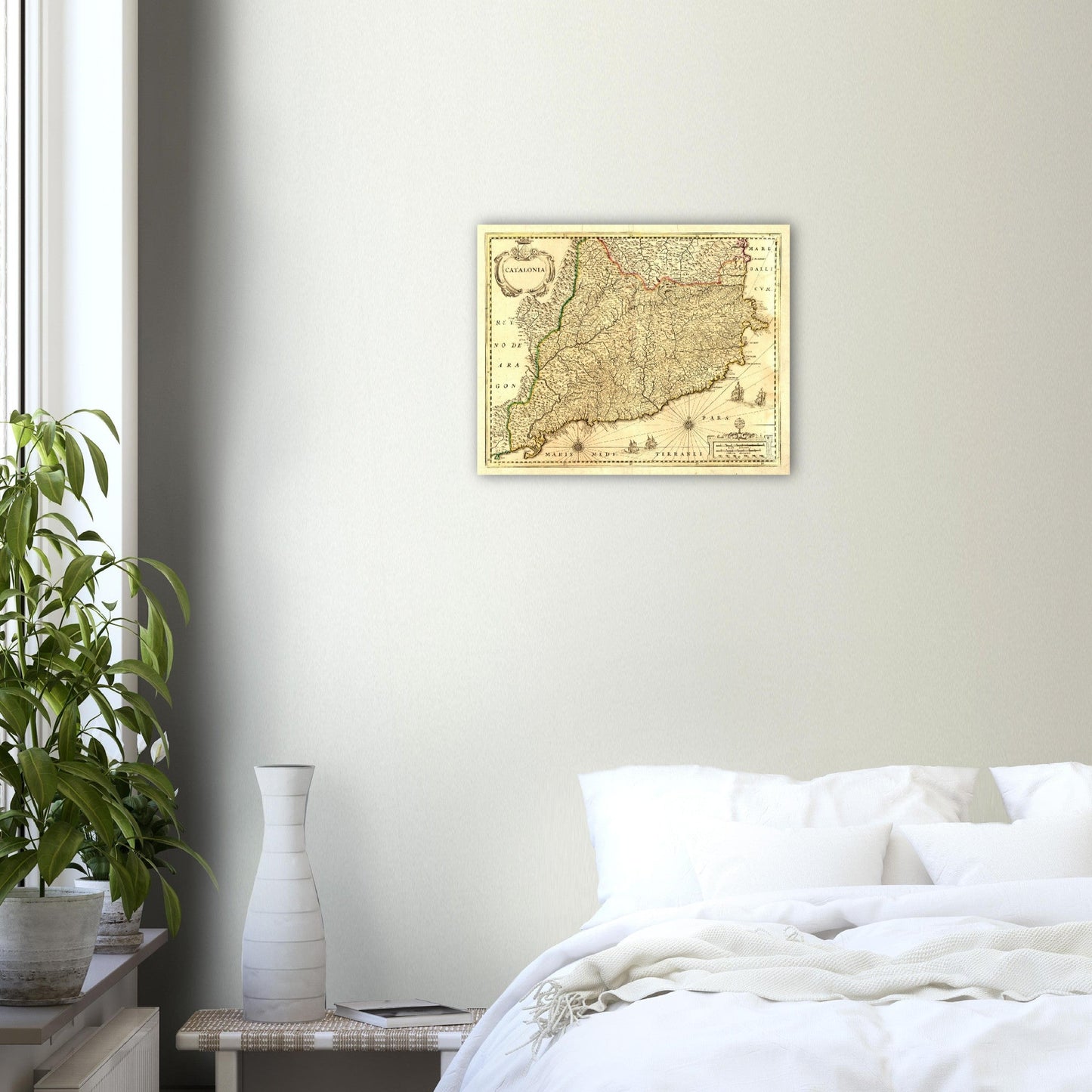 Vintage Catalonia Map 1638 Reprint on Premium Matte Paper - Posterify