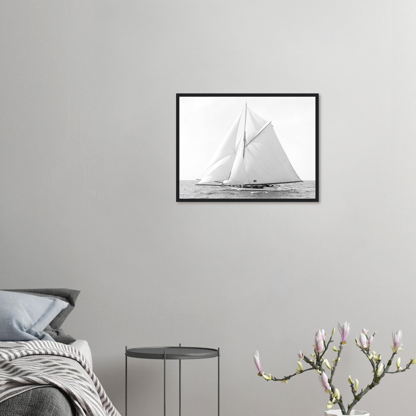 Vintage Classic Sailboat Photo - Classic Matte Paper Wooden Framed Poster - Posterify