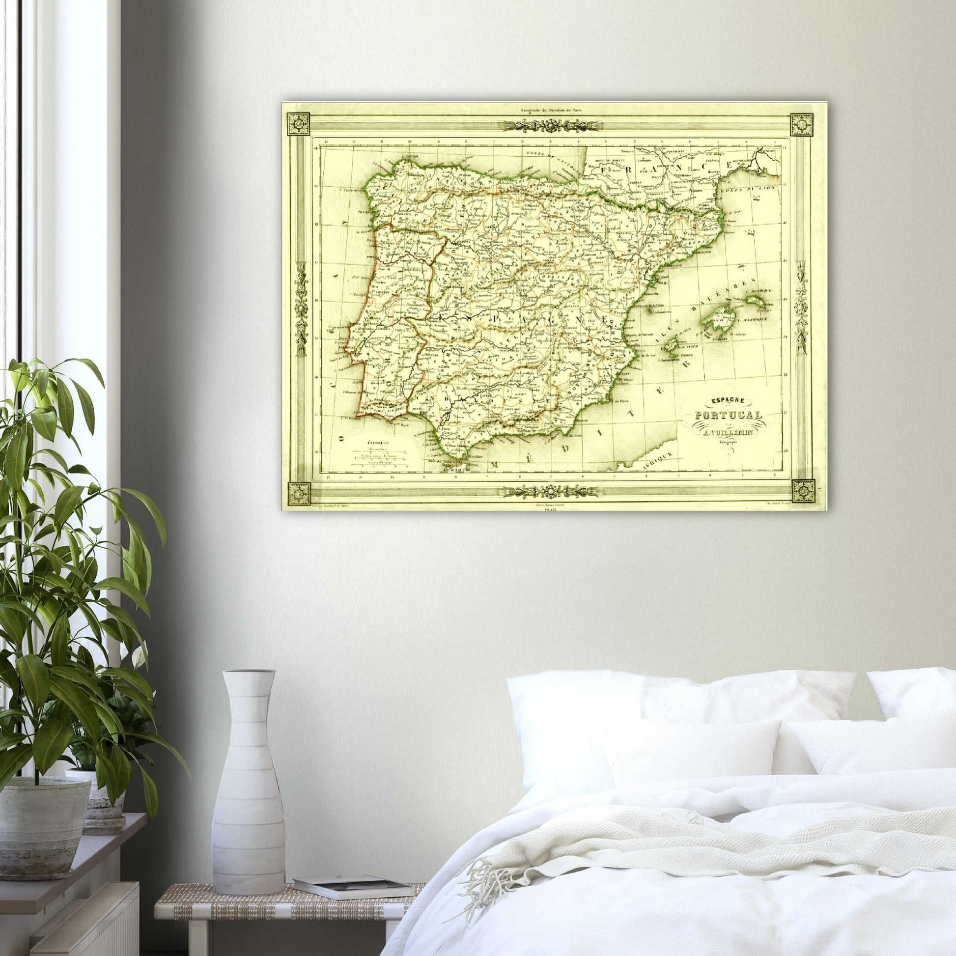 Vintage Mallorca Map Anno 1846 Reprint on Premium Matte Paper - Posterify