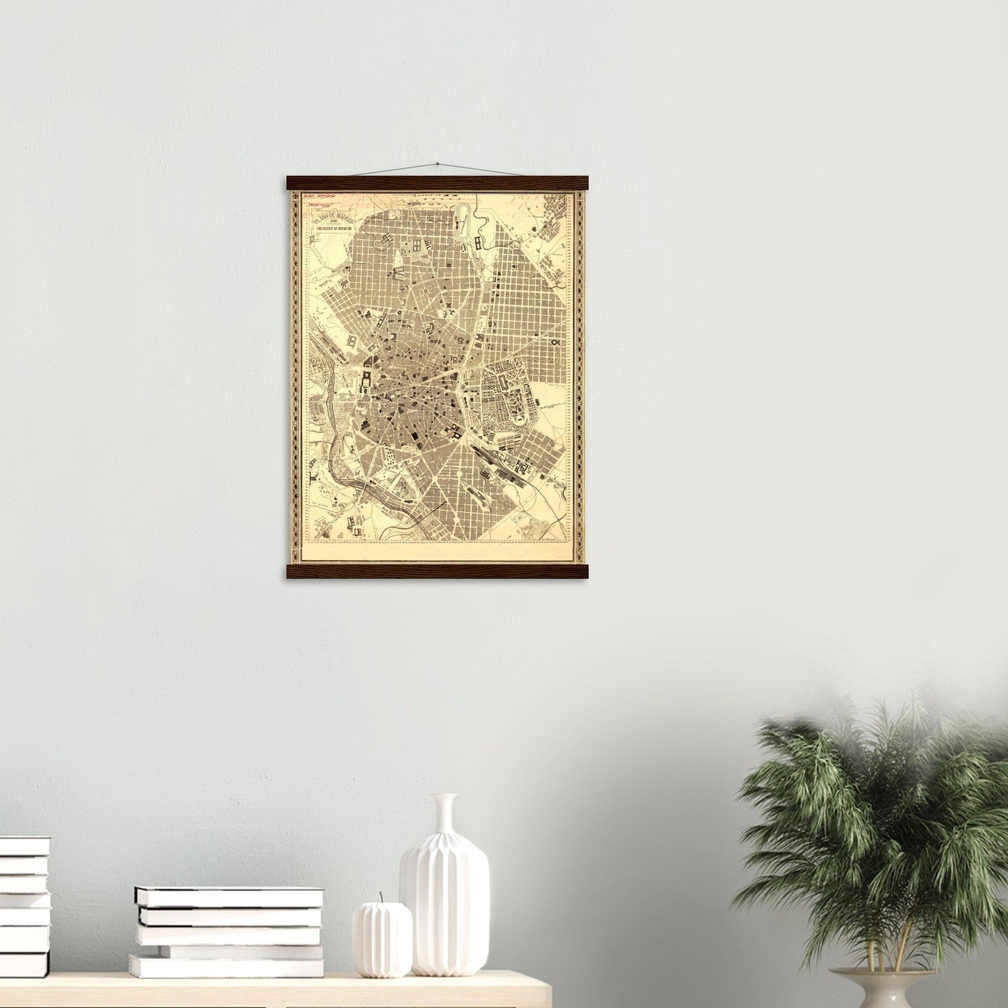 Vintage Map of Madrid City anno 1890 Reprint on Premium Paper - Posterify