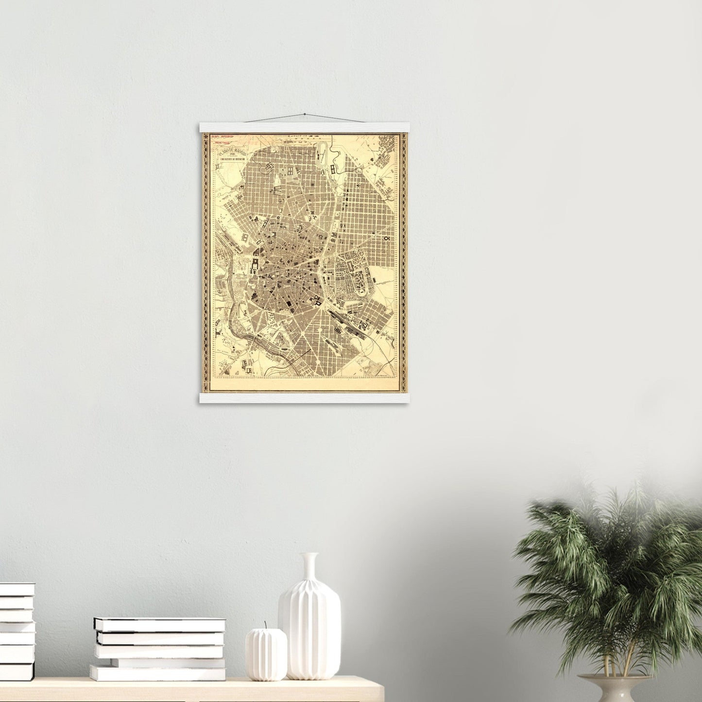 Vintage Map of Madrid City anno 1890 Reprint on Premium Paper - Posterify