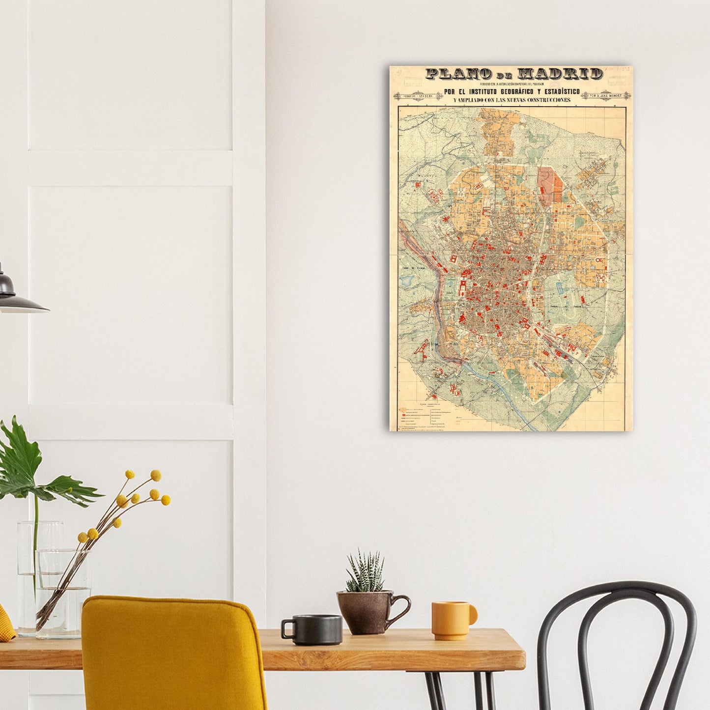 Vintage Map of Madrid City Anno 1905 Reprint on Premium Matte Paper - Posterify