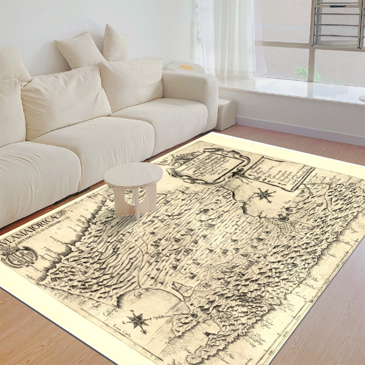 Vintage Map of Mallorca anno 1683 Floor Mat - Posterify