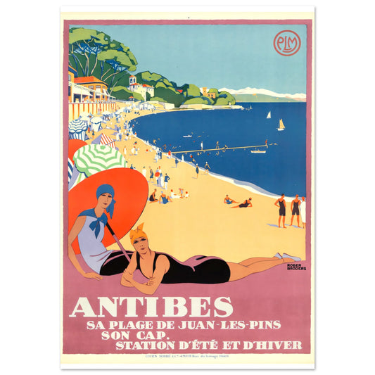 Vintage poster Antibes reprint on Premium Matte Paper - Posterify