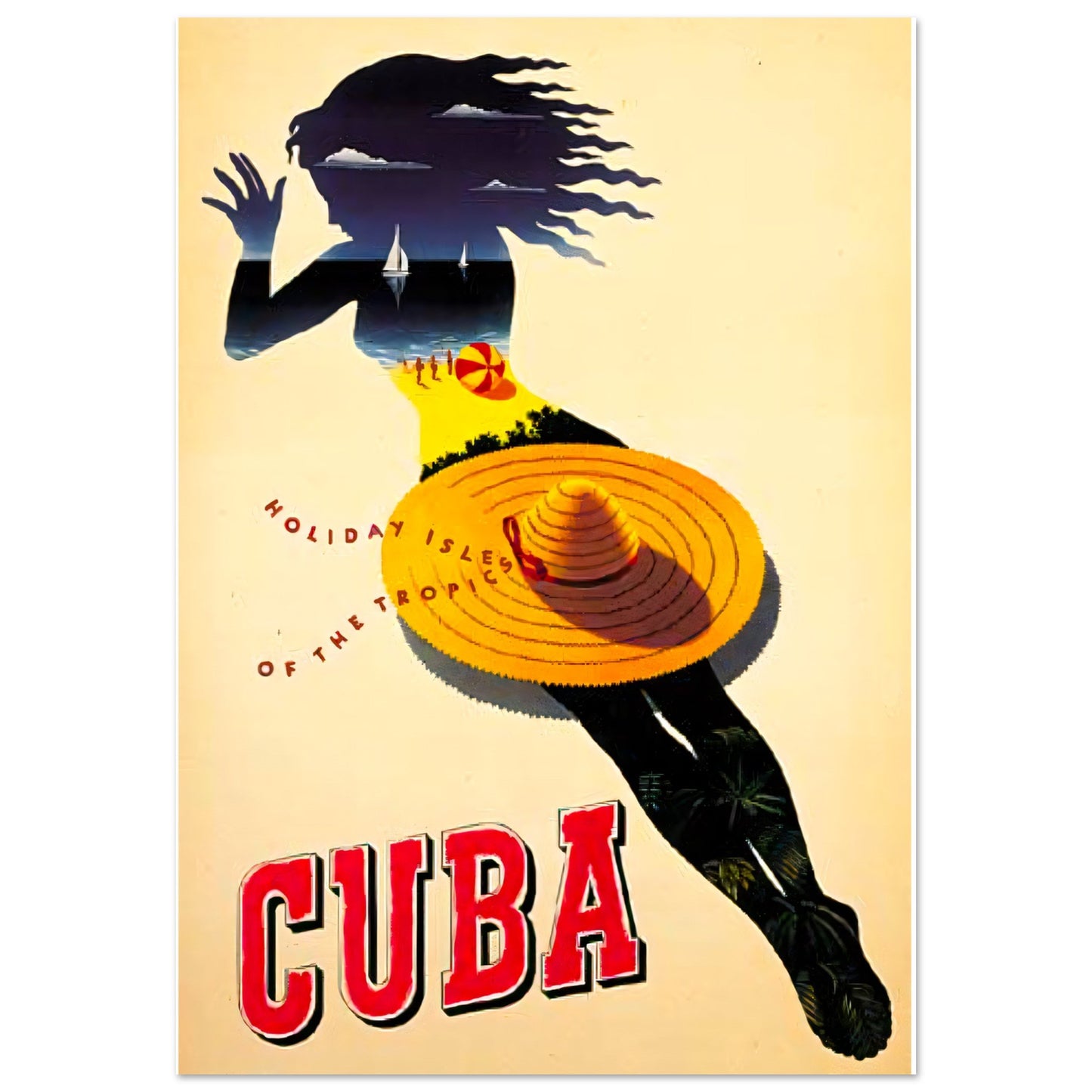 Vintage Poster Cuba printed on Premium Matte Paper - Posterify