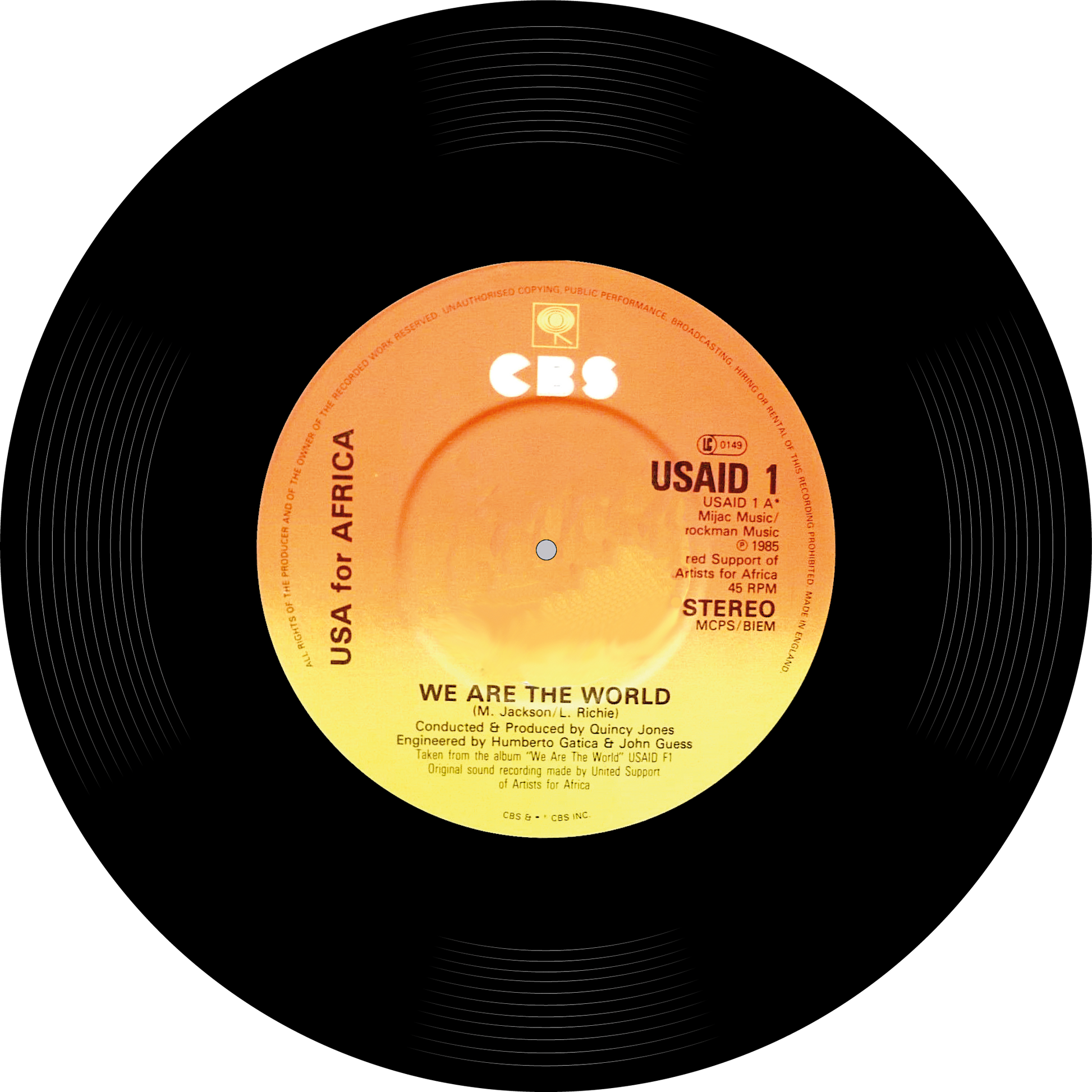 We Are The World, Live Aid, Round Mat (Can Also be used as Wall Sound Damper) - Posterify