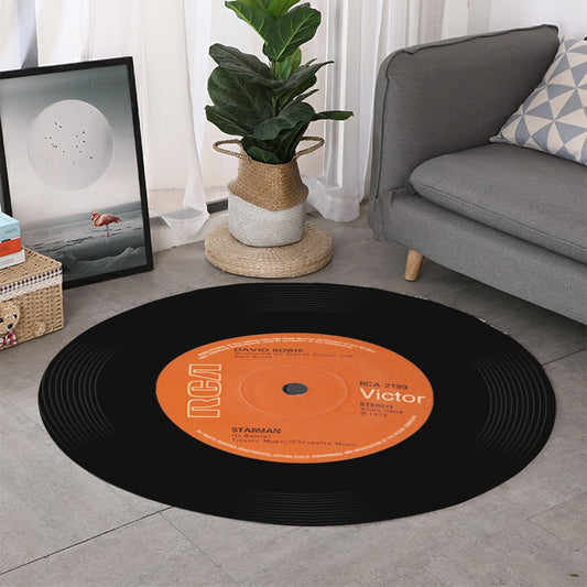 David Bowie, Starman, Vinyl Record Round Mat (Can also be used as sound damper on - Posterify