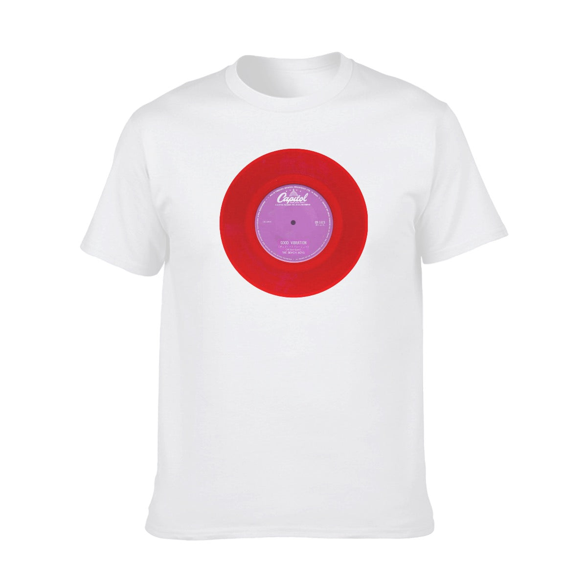 Beach Boys, Good Vibration, vinyl Record Men's O-neck Short Sleeve T-Shirt | 180GSM Cotton (DTF) - Posterify