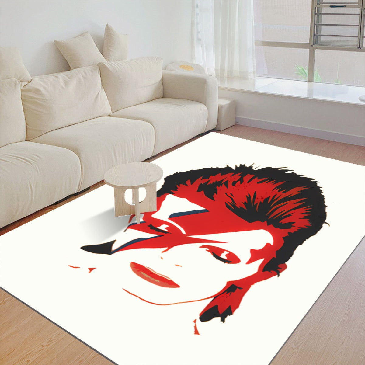 Ziggy Stardust David Bowie Rectangular Floor Mat - Posterify