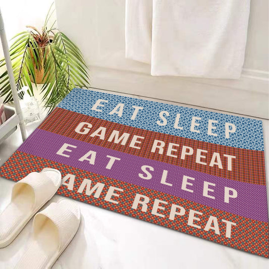 Door Mat 'Eat Sleep Game Repeat' - Posterify