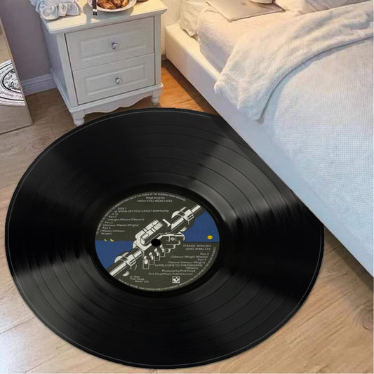 Pink Floyd, Wish You Were Here, Round Vinyl Record Mat - Posterify