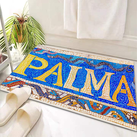 Door Mat of Palma, Mallorca, Roman Mosaic by Posterify Design