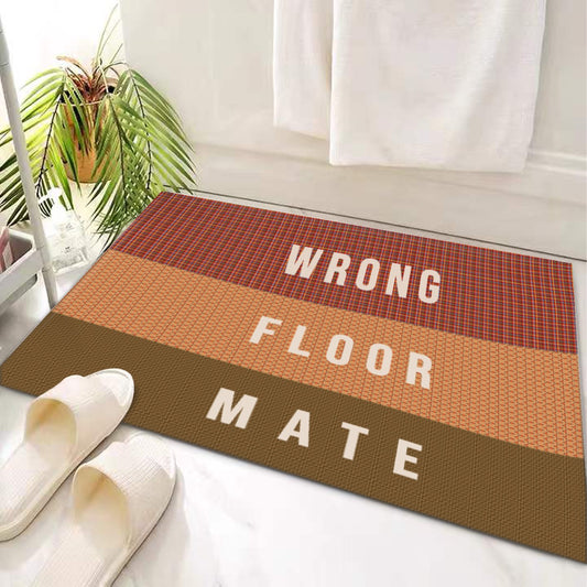 Door Mat 'Wrong floor mate' - Posterify