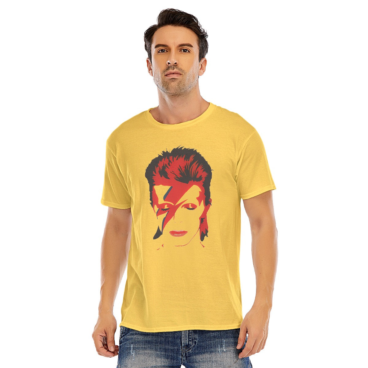 Bowie Unisex O-neck Short Sleeve T-shirt | 180GSM Cotton (DTF) - Posterify