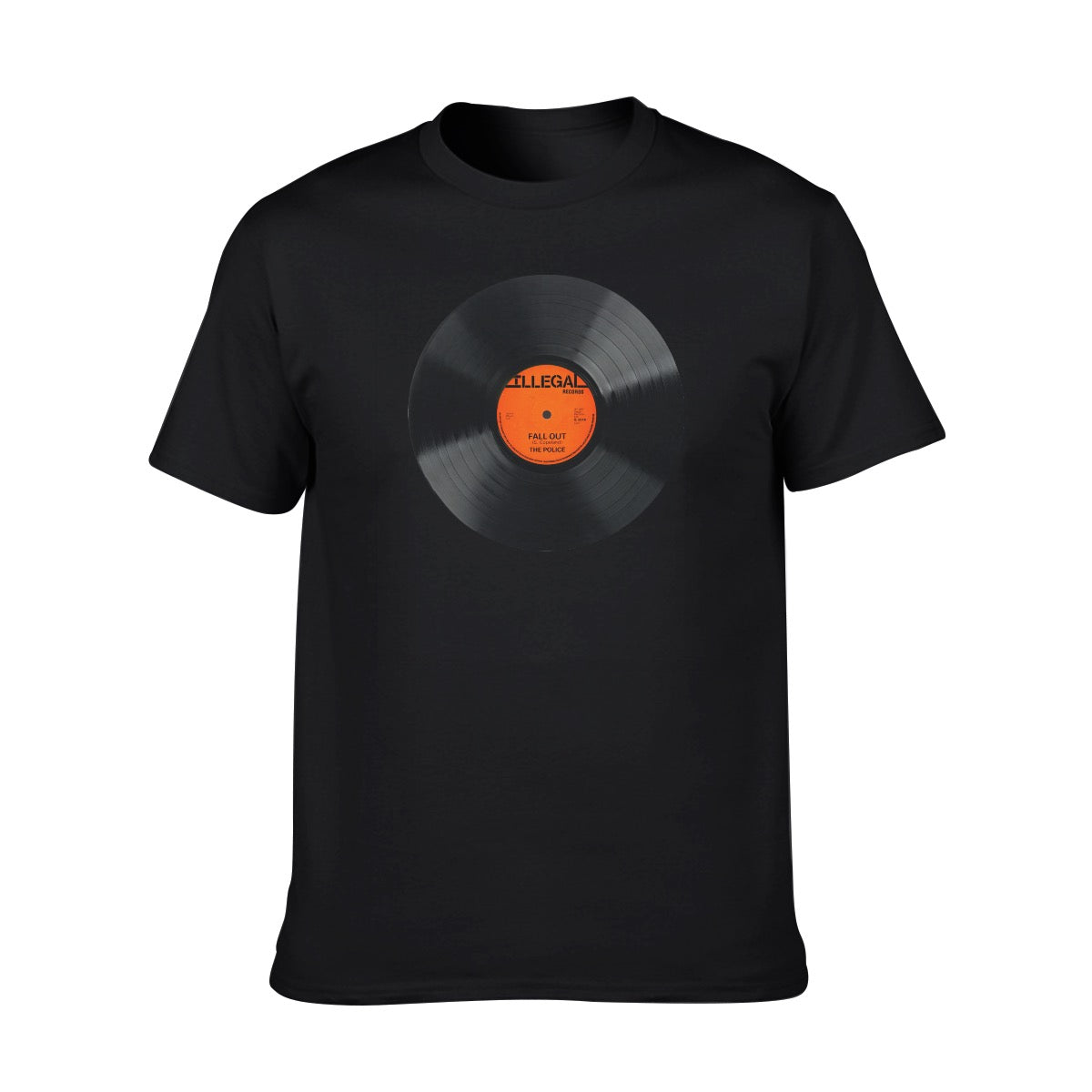 The Police, Fall Out, vinyl Record Men's O-neck Short Sleeve T-Shirt | 180GSM Cotton (DTF) - Posterify