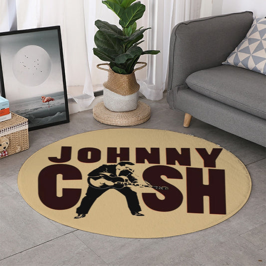 Johnny Cash Round Mat - Posterify