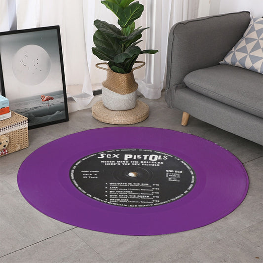 Sex Pistols Vinyl Record as a Round Living Room Rug - Posterify