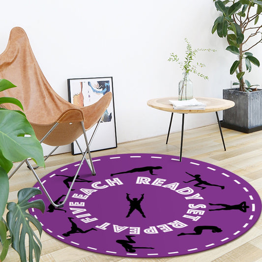 Motivational Home Fitness Foldable Round Mat - Posterify