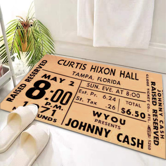 Door Mat Original Concert Ticket 'Johnny Cash' - Posterify