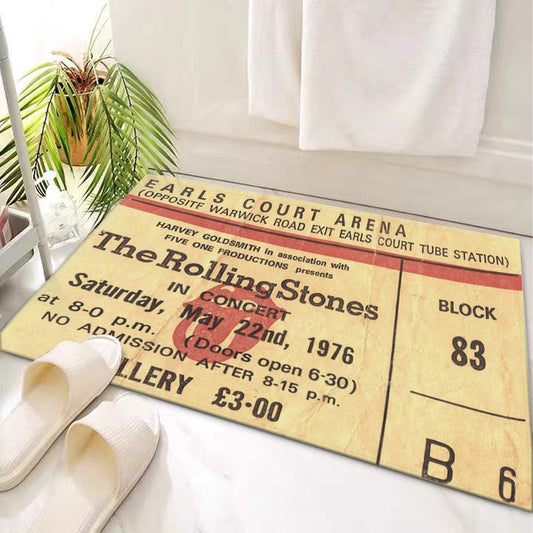 Door Mat Original Concert Ticket 'The Rolling Stones' - Posterify