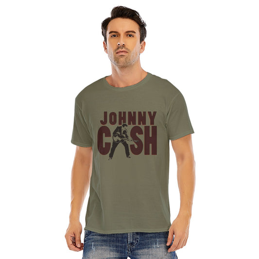 Johnny Cash Unisex O-neck Short Sleeve T-shirt | 180GSM Cotton (DTF)