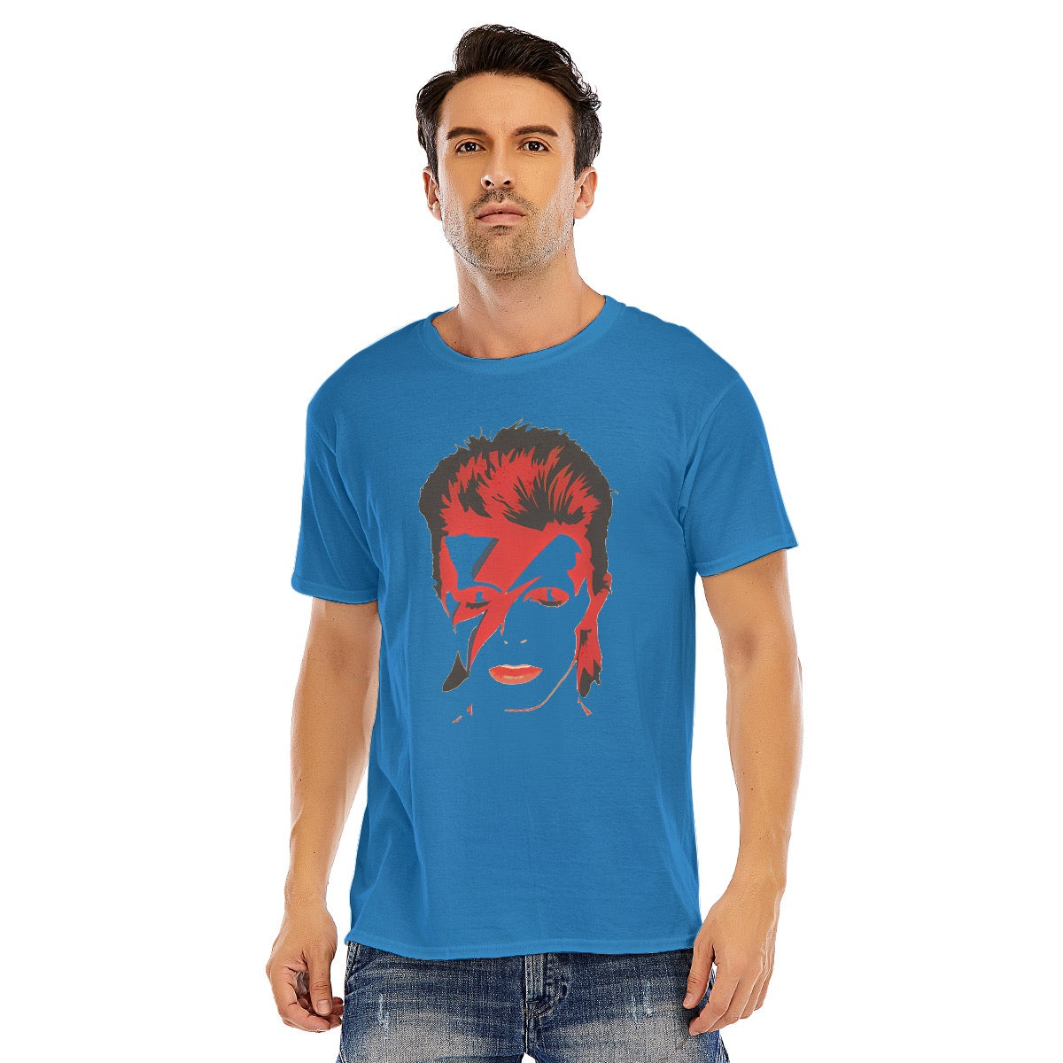 Bowie Unisex O-neck Short Sleeve T-shirt | 180GSM Cotton (DTF) - Posterify