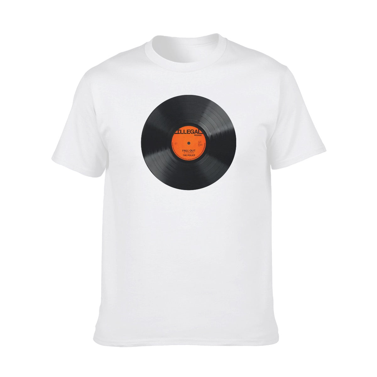The Police, Fall Out, vinyl Record Men's O-neck Short Sleeve T-Shirt | 180GSM Cotton (DTF) - Posterify