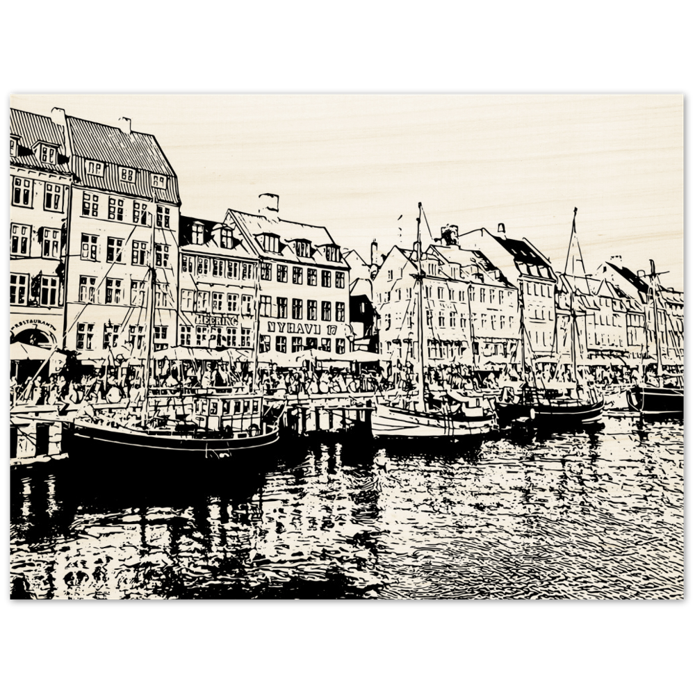Nyhavn Copenhagen Wood Print - Posterify