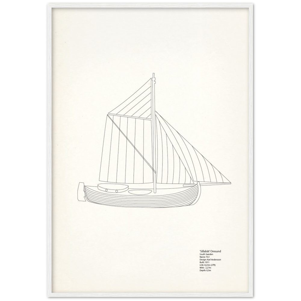 Herring fishing boat 'sillabåt' South Sweden 1911 - Posterify