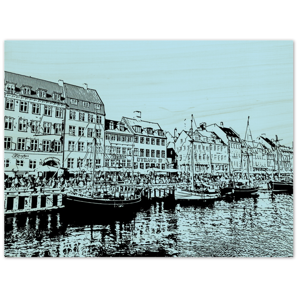 Nyhavn Copenhagen Wood or Poster Print - Posterify