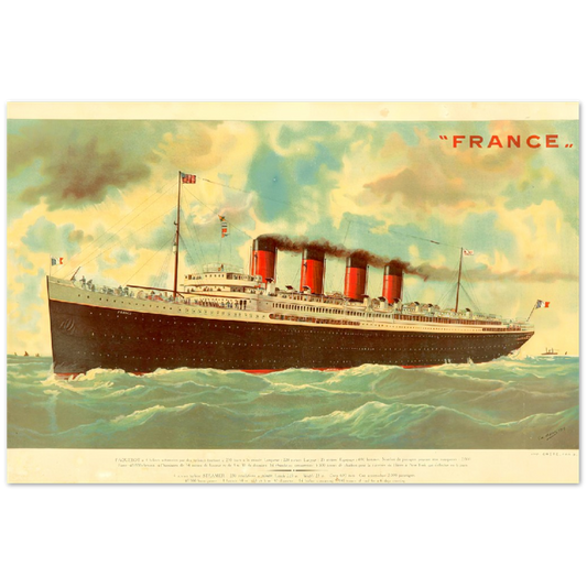 Vintage Ship Poster on Premium Matte Paper - Posterify