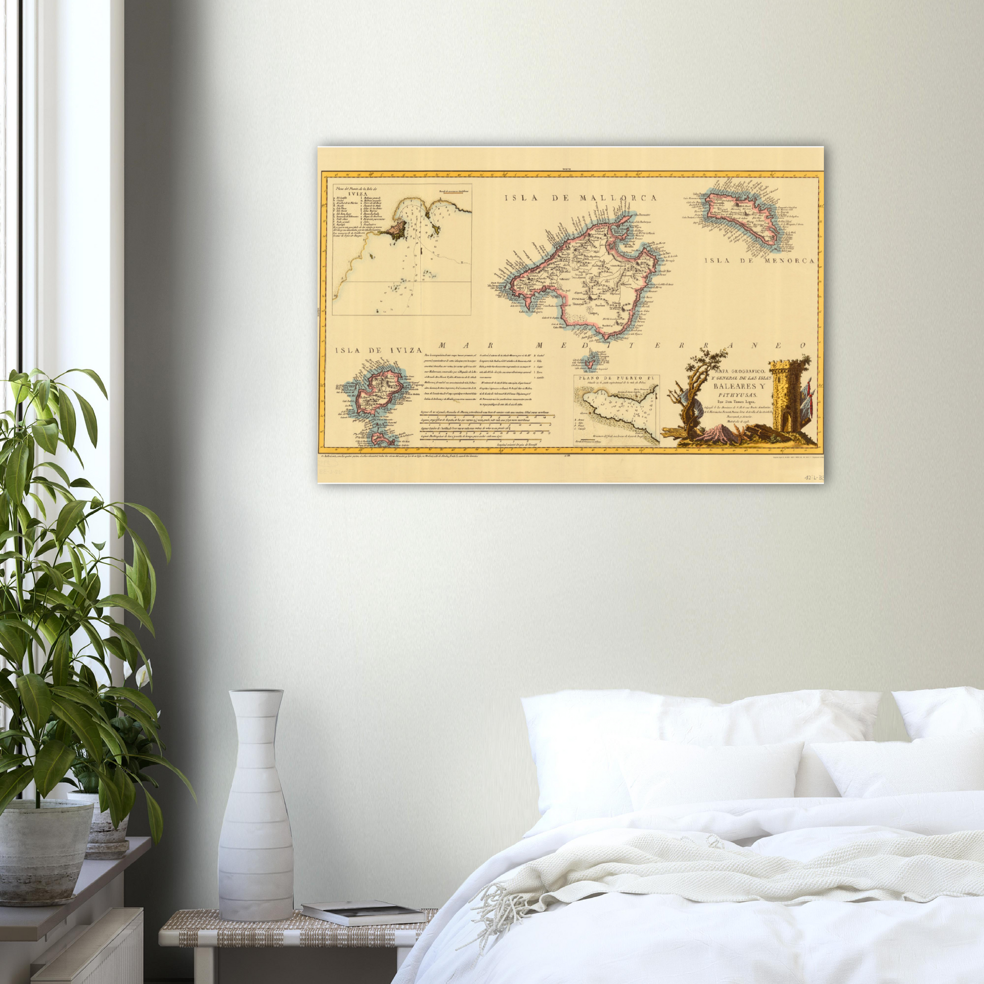 Vintage Map Baleares Anno 1793 Reprint on Premium Matte Paper - Posterify