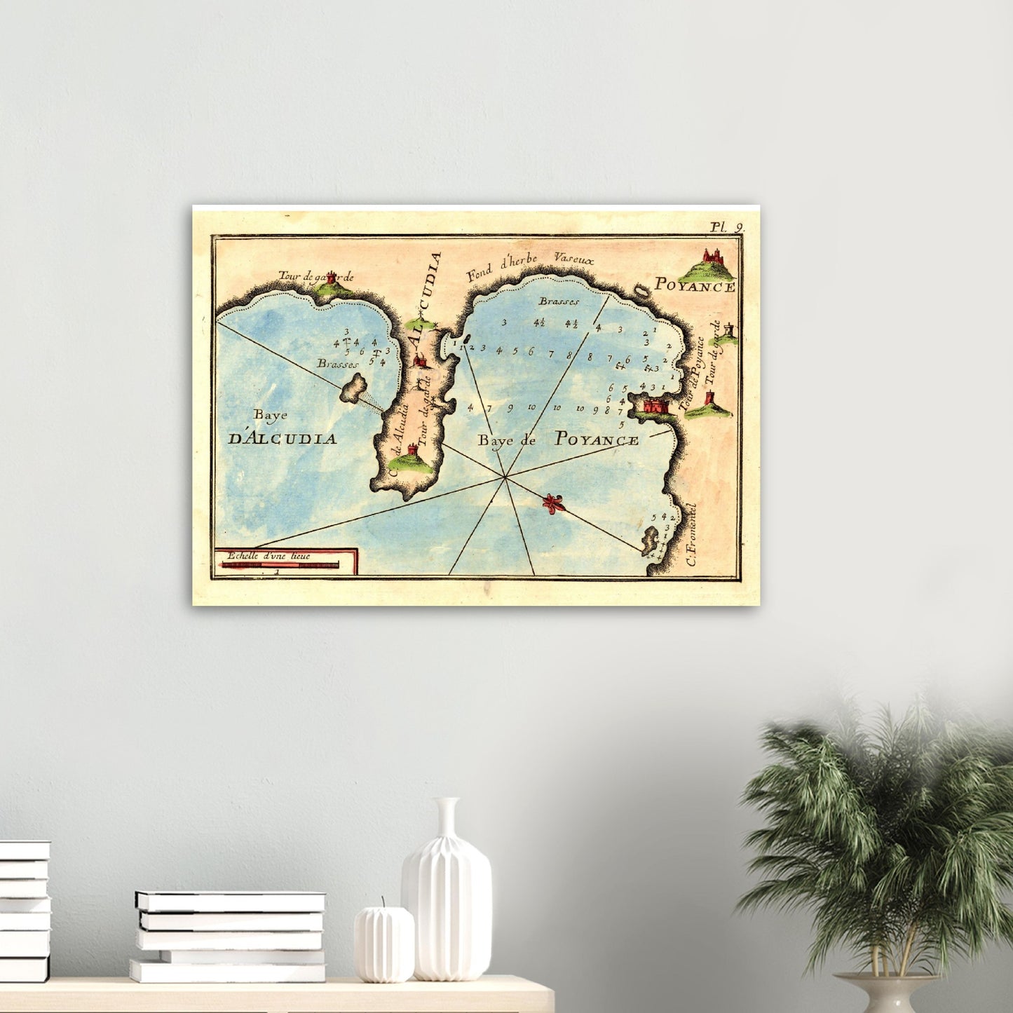 Vintage Alcudia Mallorca Map 1674 Reprint on Premium Matte Paper - Posterify